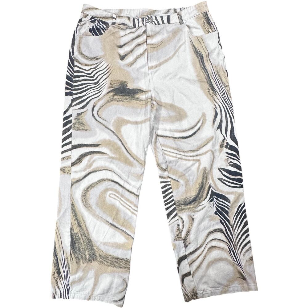 Princess Polly Alanna Pants – Multi Zebra Stripe - Size US 12